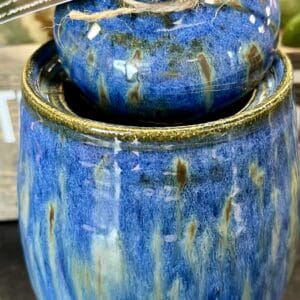 #549 Lidded Jar Blue