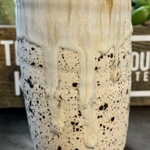 #765 Large White w/ speckles tumbler
