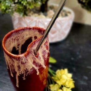 #184 Red/Run Tumbler with Straw