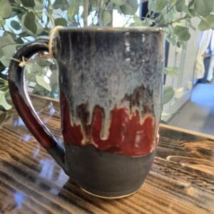 #711 Red Black Drippy