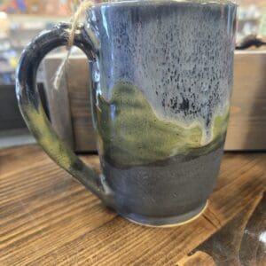 #737 Green and blue drippy