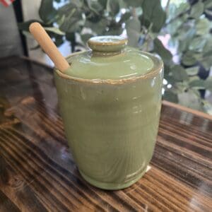 #415 Green honey pot