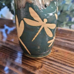 #918 Dragonfly straw cup