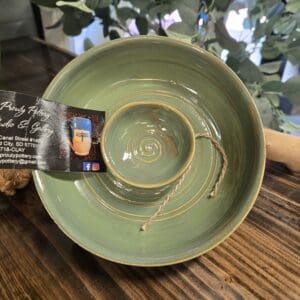 #933 Green mini chip and dip