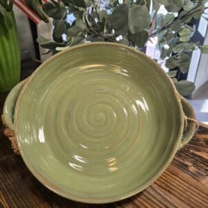 #938 Green handled dish